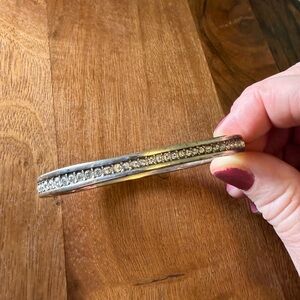 Brighton Silver and Crystal Rhinestone Bangle Bracelet